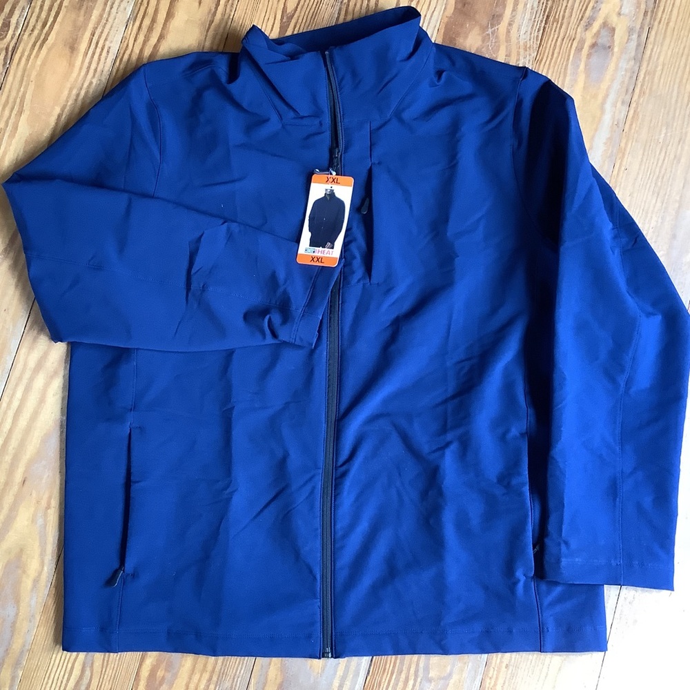 New Men’s 32 Degrees Heat Jacket new NWT XXL navy coat lightweight